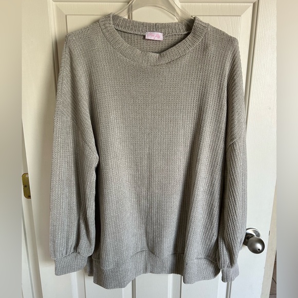 Cashmere Waffle Knit Oversized Sweater - Picture 1 of 4